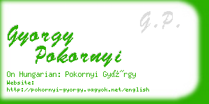 gyorgy pokornyi business card